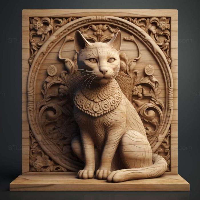 Nature and animals (st Thai cat 4, NATURE_5932) 3D models for cnc